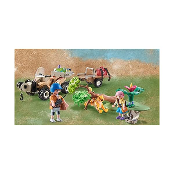 PLAYMOBIL Wiltopia 71011 Tierrettungs-Quad mit Spielzeugtier, Nachhaltiges Spielzeug für Kinder ab 4 Jahren – Bild 3