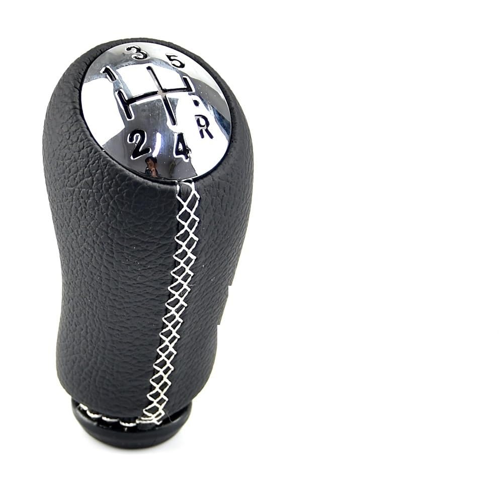 Grozzy Universal Shifter Handle 17mm for Renault for CLIO MK3 for Megane MK2 for Scenic 5 for Speed Gear Shift Knob Stick Head(A-White Thread)