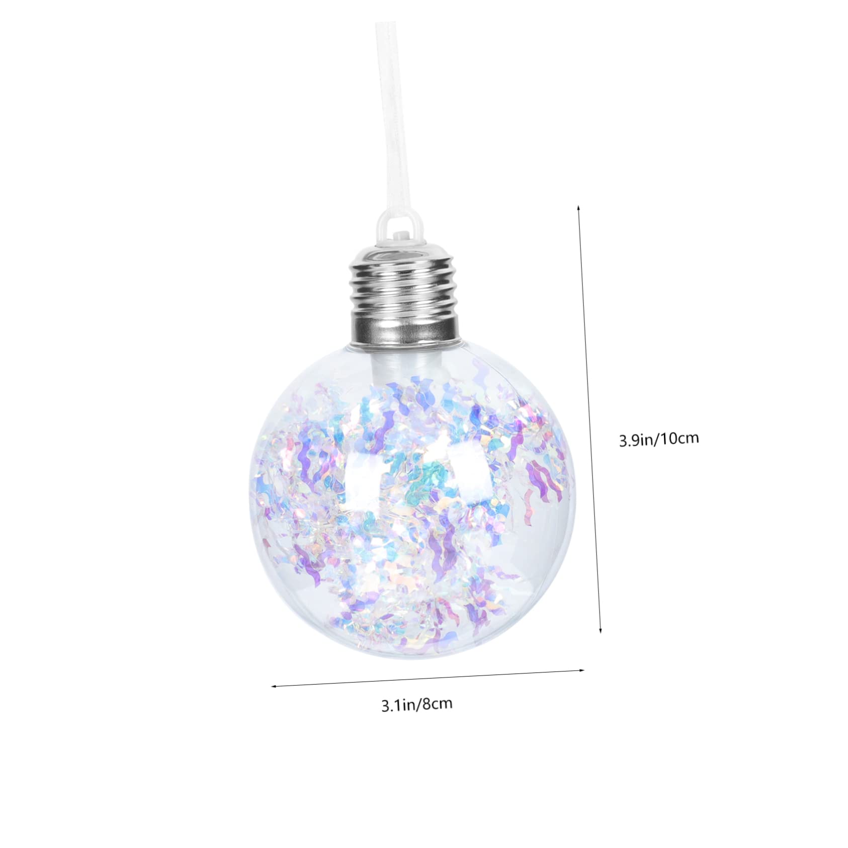 MAGICLULU 5 Sätze Weihnachtskugellichter Christbaumschmuck Irisierend Rot Ball Weihnachtsdeko Fairy Lights Dekoration Für Weihnachtsfeiern Baumbehang Schmücken Plastik Weiß 3 Stücke * 5