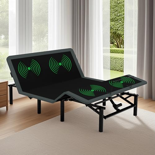 Queen Adjustable Bed Frame with Massage and Remote