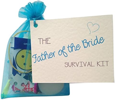 Father Of The Bride Survival Kit In A Can - Fun Wedding Day Thank You Gift With Card - Dad Favour Idea - Father Gift From Bride Or Groom