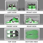 10 Pack Shoe Organizer Boxes Clear Plastic Stackable Storage Bins For Closet Foldable Space-Saving Shoe Box, Size 12 - Image 5