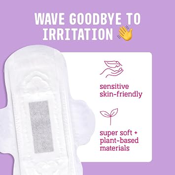 Flo - Sensitive Bladder Regular Pads (16 Pack) - Wrapped, Ultra-Thin - Absorbent & Breathable - Charcoal Core - Made with Organic Bamboo - Incontinence Pads for Women - Vegan & Cruelty Free