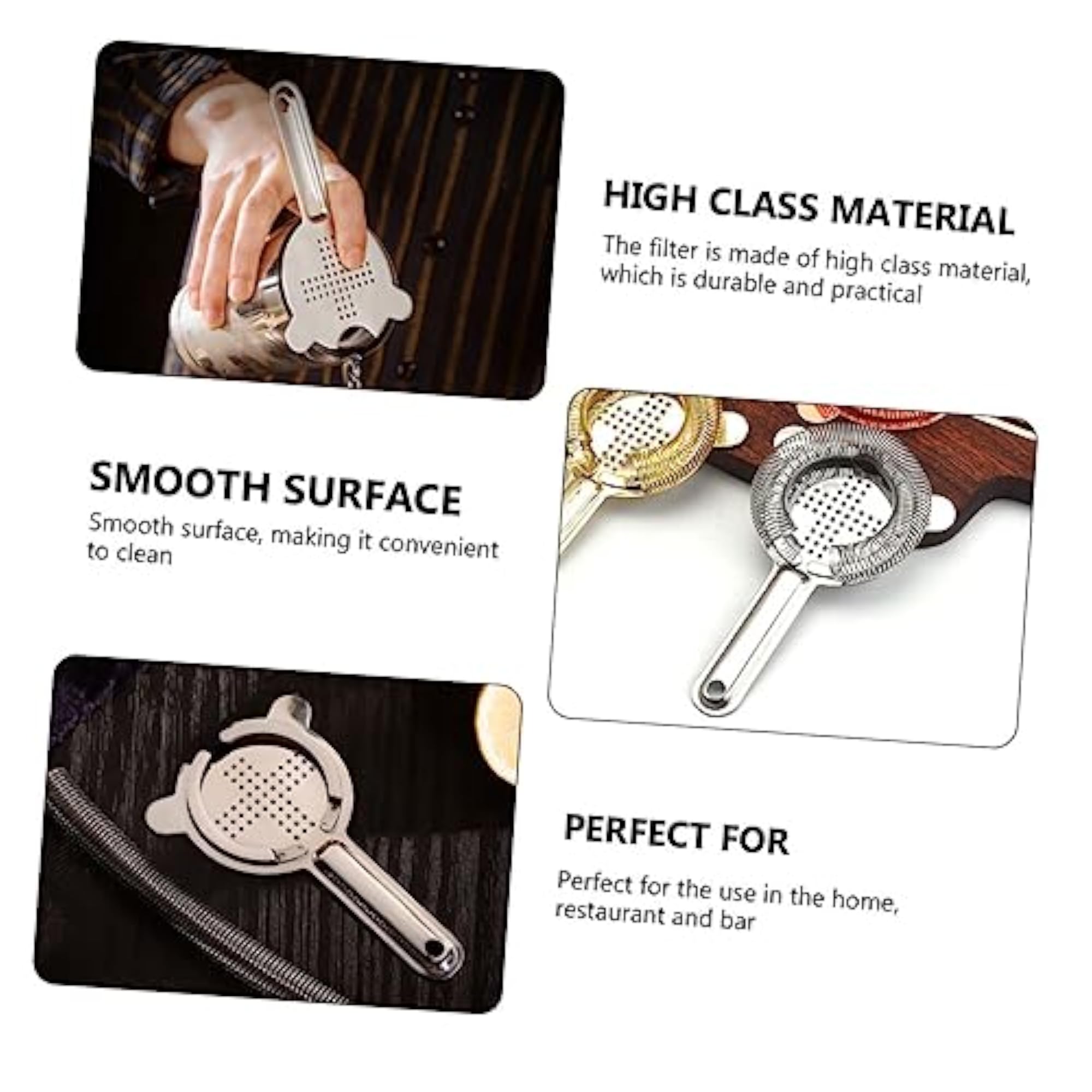 Stainless Steel Cocktail Ice Filter Tool