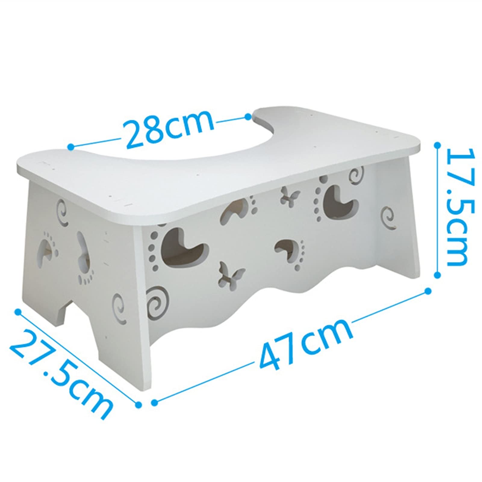 Taburete de Inodoro para baño, Taburete de Inodoro Antideslizante Ayuda para Inodoro Reposapiés en Cuclillas Ayuda para Orinal Ayuda a prevenir el estreñimiento Suministros de baño Ayuda (C