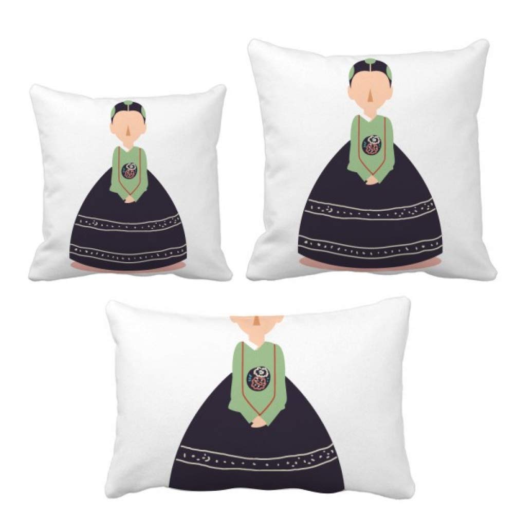Housse de coussin traditionnelle coréenne femme en textile premium pour canapé