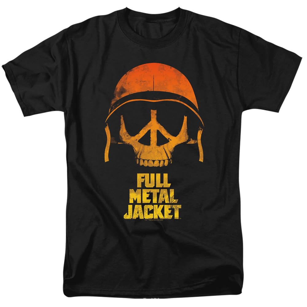 Full Metal Jacket Sunset Skull Unisex Adult T-Shirt Black