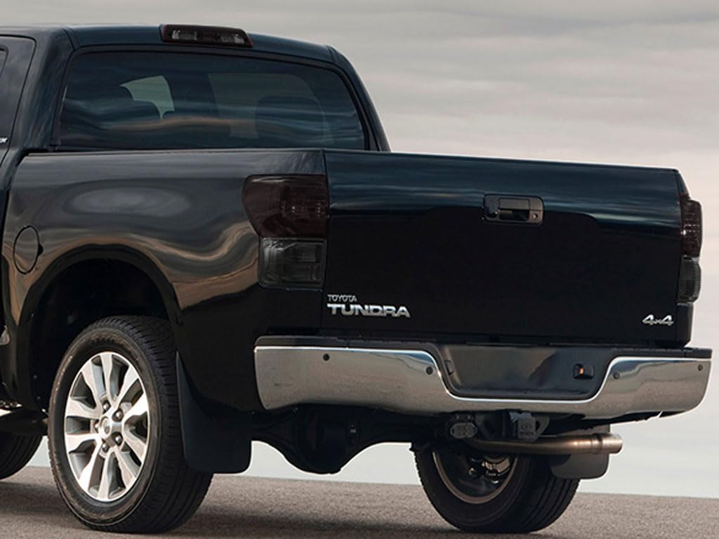 Rvinyl Tail Light Tint Covers Compatible with Toyota Tundra 2007-2013 - Blackout Smoke