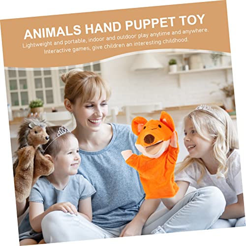 TOYANDONA Brinquedo De Fingir Fantoche De Mão Brinquedo De Educação Infantil Pelúcia Luvas Laranja C