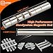 MUTUACTOR Powerful Magnetic Filter Cylinder Bar,12000GS Neodymium Magnetic Filter Rod with M6 Screw Holes,7.87”x0.98” High-Performance Food Industry Grade Stainless Steel Magnetic Rod Separator