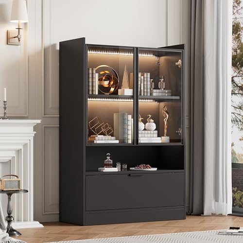 BNUZ Vitrina de 80 x 120 cm moderna vitrina