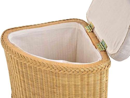 Panier à linge en rotin korb.outlet avec coffre de rangement et siège - 7