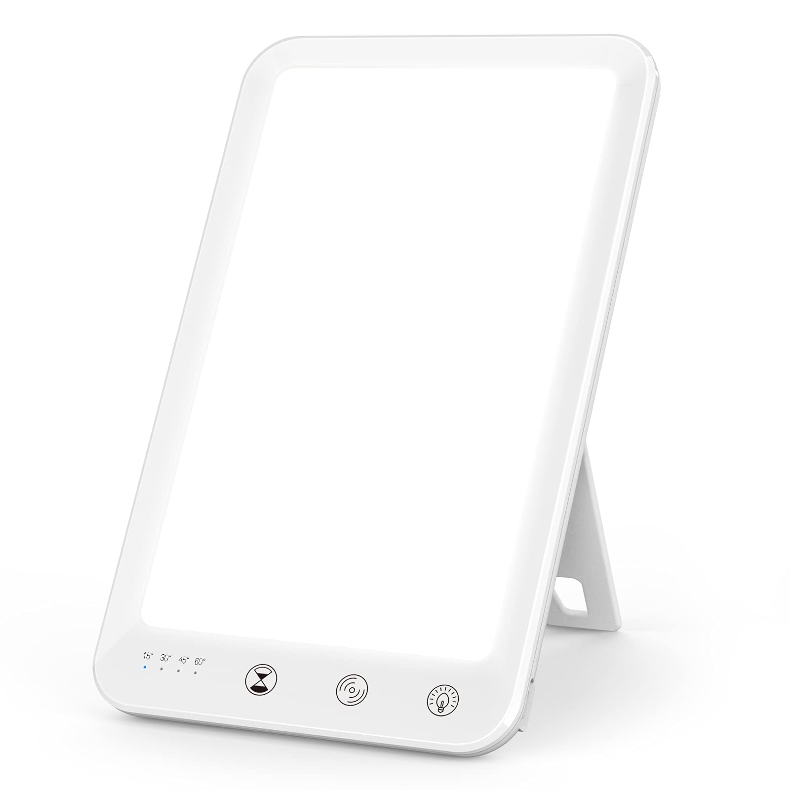 LuxspireHappy Light Full Spectrum, UV-Free Full 10000 Lux Sun Lamp, Adjustable Brightness&Colors, 4 Timers, Memory Function, Rotatable Bracket, Touch Control Happy Table Lamp Home Office Improve Mood