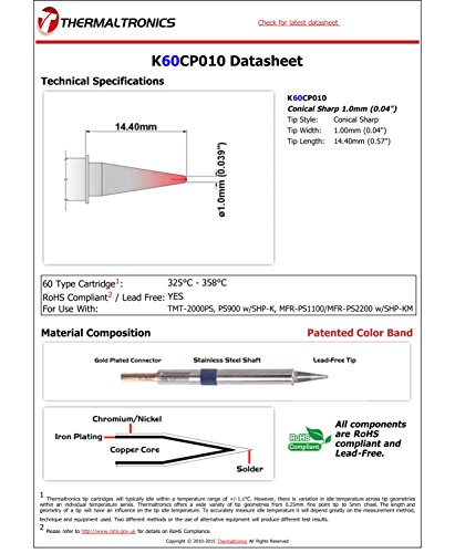 Image of Thermaltronics K60CP010 Conical Sharp 1.0mm (0.04in)