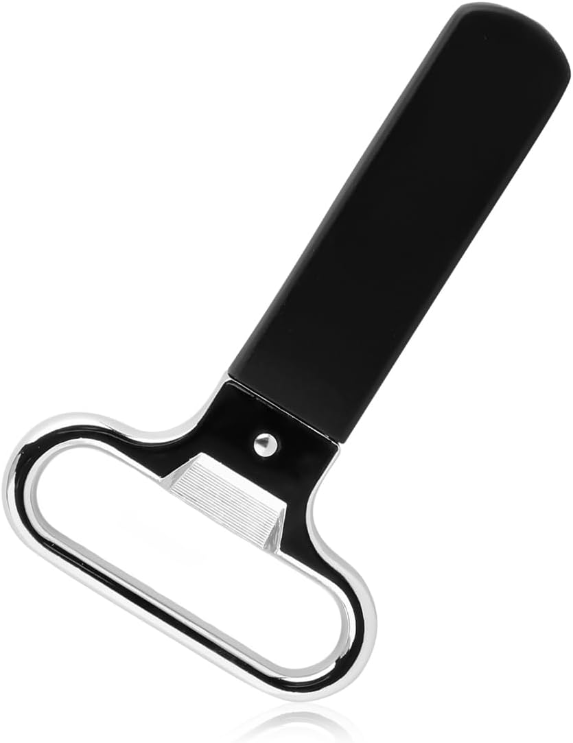 Ah-So Wine Opener Two-Prong Cork Puller, Black/Silver – Gentle Cork Preservation for Vintage Wine Bottles, Compact 1pc with Cover