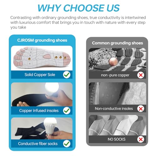 Grounding Shoes for Women with Copper,Barefoot Shoes Womens Grounded Footwear Earthing Grounding Shoe Men,Wide Toe Box Comfortable Breathable for Walking Outdoor Activities2