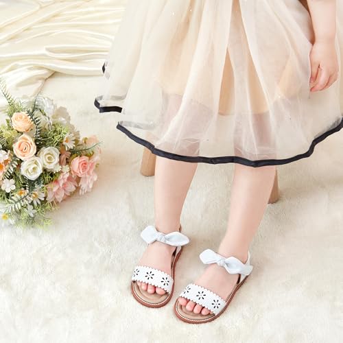 Image of Otter MOMO Girls Open Toe Princess Flat Sandals with Comfort Sole Summer Sandals