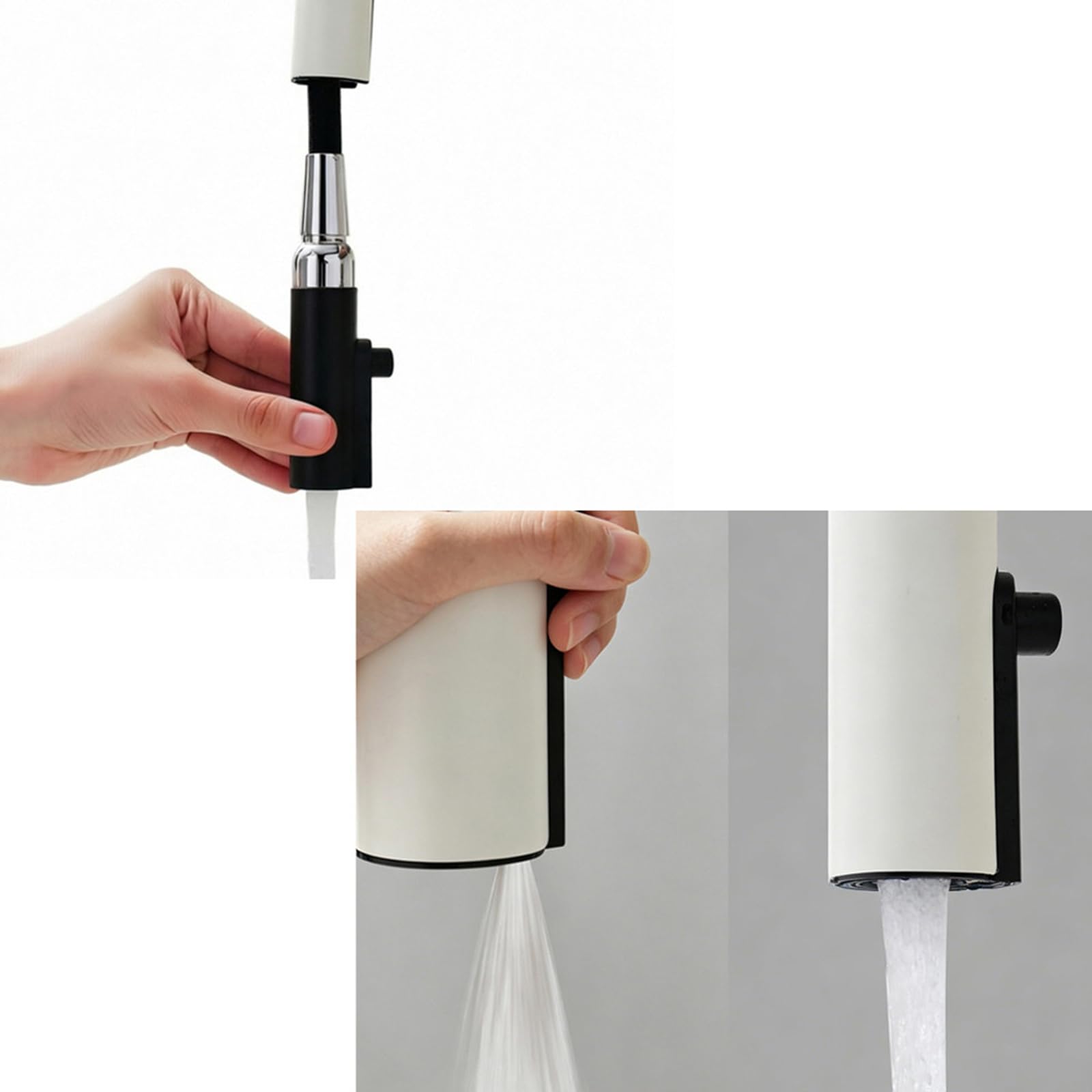 XJTNLB Robinet de Cuisine Sans Contact avec Douchette Gris Pistolet