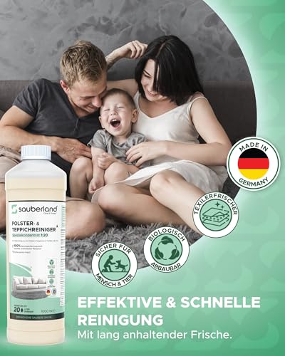 sauberland® 1L Waschsauger Polsterreiniger Konzentrat – Reinigung Polster & Auto – Reinigungsmittel Nasssauger… – Ansicht 2