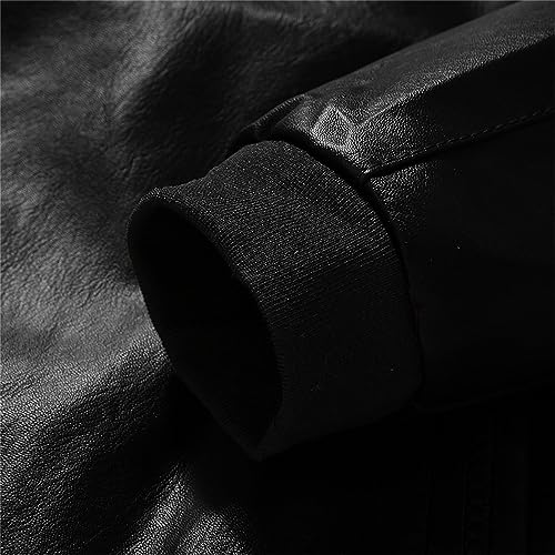 Chaqueta Bomber para Hombre de Cuero Sintético miniatura 2
