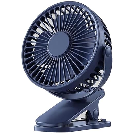 360 Rotatable Mini USB Table Fan Blue Portable Quiet and U