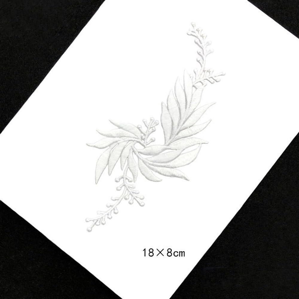 Produktbild von SYSUII 1 Paar 3D Stickerei Perlen Spitze Applikation Blumen Strass Spitzenstoff Bestickte Perlen Blumenapplikation Aufnäher Für