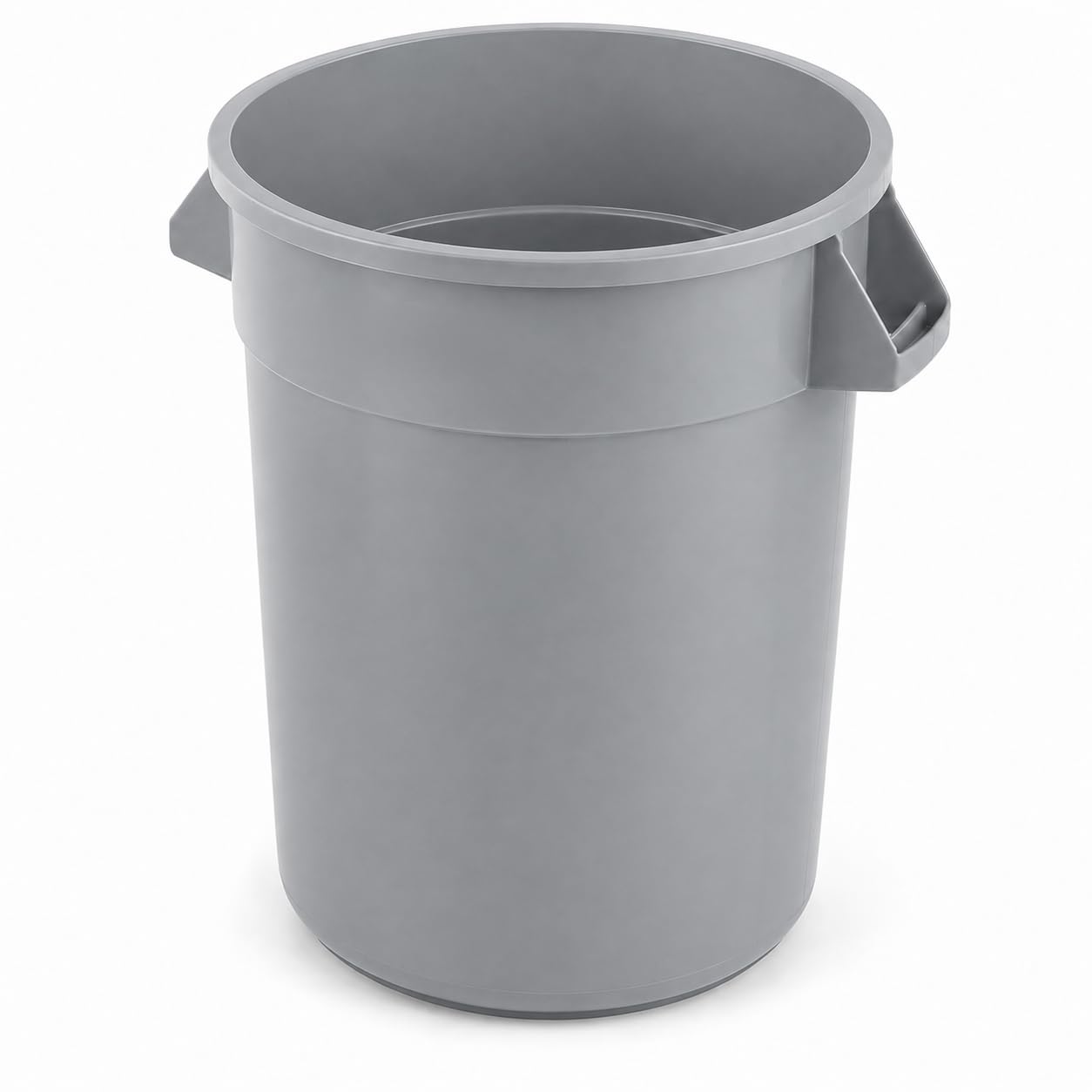 Commercial Round Trash Can by Glownary – 20 Gallon, 20.0 gallons, Resin, Gray, Model 475tcrnd20gy