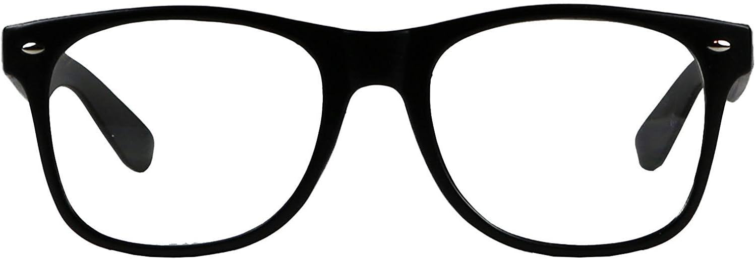 ShadyVEUVintage Round Eyeglasses Clear Non Prescription UV Protection Lens Spring Hinge Horn Rimmed Glasses