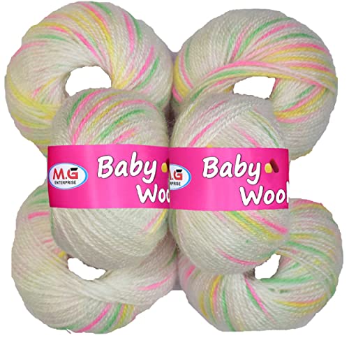 Image of M.G ENTERPRISE 100% Acrylic Wool Red (8 pc) Baby Wool 4 ply Wool Ball Hand Knitting Wool /Art Craft Soft Fingering Crochet Hook Yarn, Needle Knitting Yarn Thread Dye N