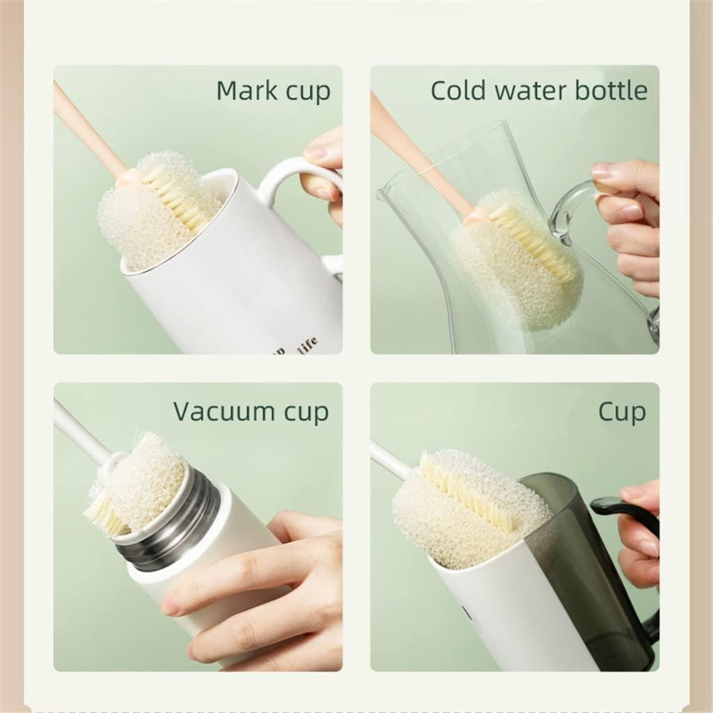 Long-Handled Cup Brush Bottle Sponge Household Cleaning Creative Long Pot Mug Gargle