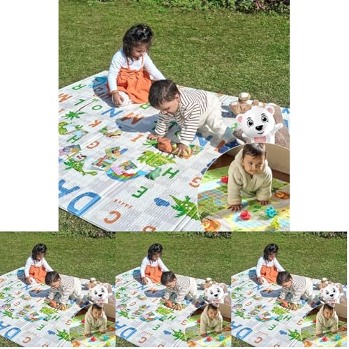 Image of Lifelong Cuppy Extra Large Baby Play Mat | 8Mm Waterproof For Crawling & Playing | Travel Friendly | Easy Clean,Soft Indoor & Outdoor Usage Yoga & Kids Mat | Non Toxic With Bis Approved, Multicolor