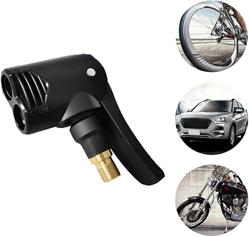 Miniatura 4 de Wedhapy Adaptador de bomba de bicicleta Adaptador de válvula Presta de doble cabeza Bomba de pista de bicicleta Neumático Adaptador de válvula de