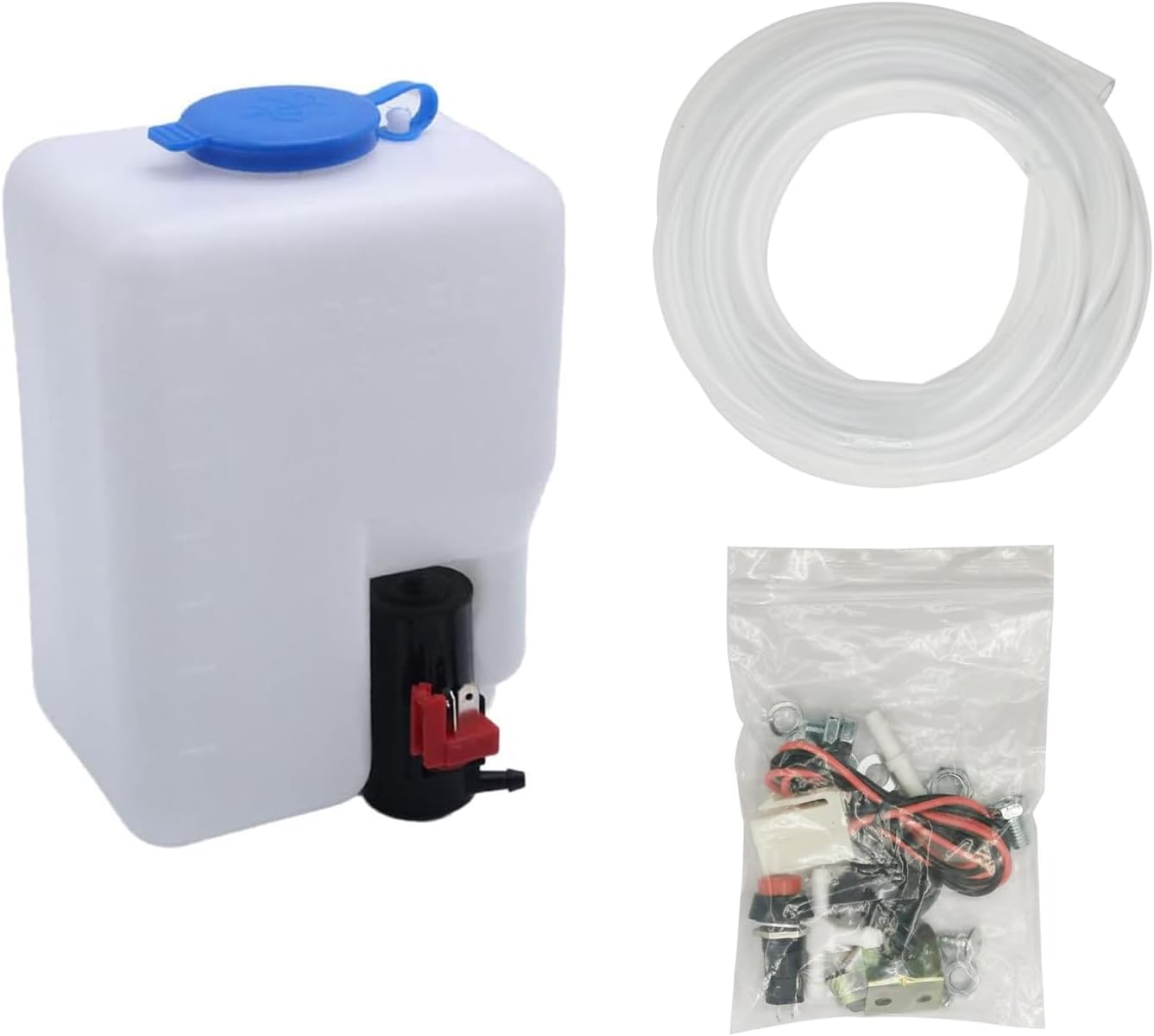 Universal Car Windshield Washer Pump Kit Windshield Washer Pump Reservoir Kit 12V