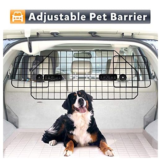 ZenStyle Dog Car Barrier Pet Fence for SUVS, Van, Cargo, Vehicles - Adjustable Pets Car Divider Wire Dog Gate Heavy Duty Dog Divider for SUV