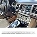 YUECHI Autocollant de bouton de commande centrale multimédia en alliage d'aluminium pour Jaguar XF 2012-2015, Noir