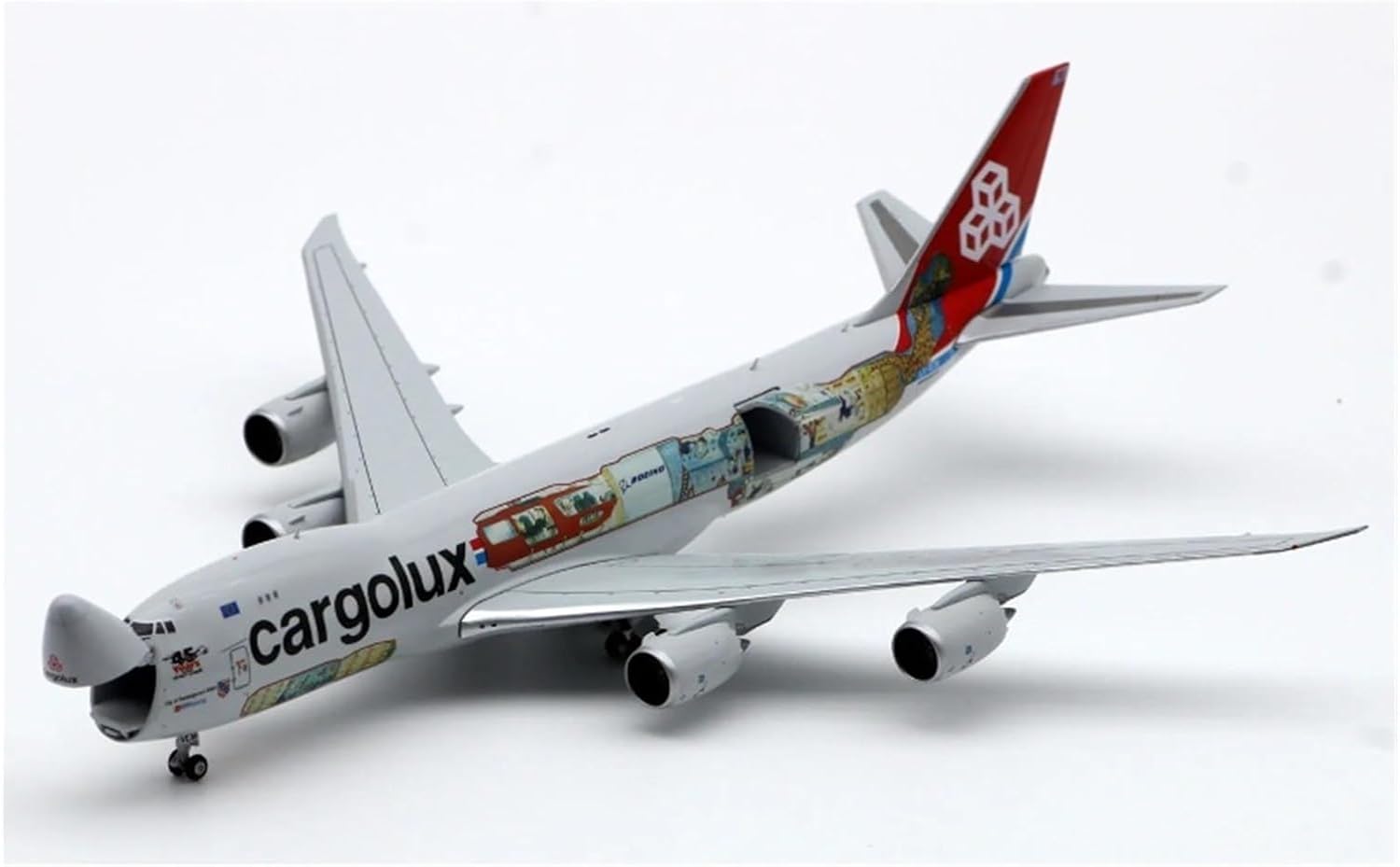 Decorated Airplane Models 1:400 for Cargolux Interactive Series Boeing B747-8F Die-cast Alloy Aircraft Model Commemorative Gifts