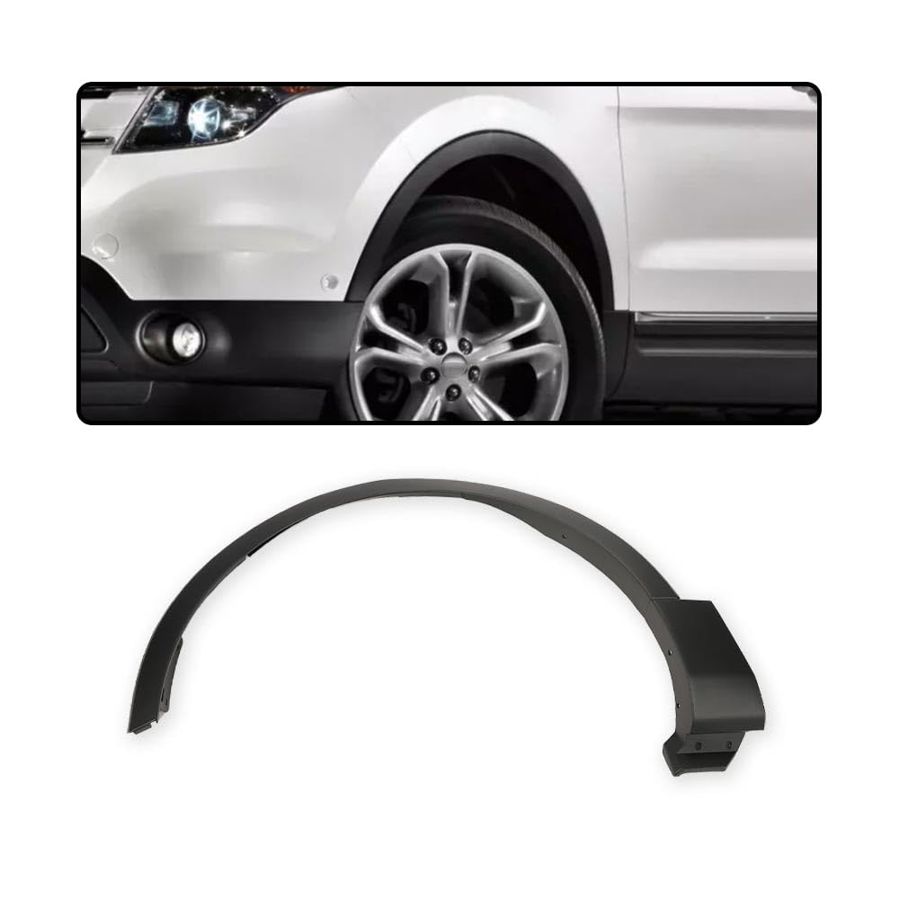 G-PLUS Front Left Driver Side Fender Flares, Compatible With Ford Explorer 2011-2015 Wheel Fender Arch Molding Trim Replace for #BB5Z16039AA,