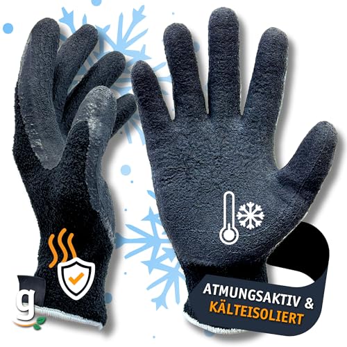 Gardazon Arbeitshandschuhe Winter thermo Griff – Größe 9, 1 Paar - Atmungsaktiv Winterarbeitshandschuhe Latexbeschichtet Schutzhandschuhe wärmeisolierend, Polyester-Frottee, höchste Kältebeständigkeit Gardazon Arbeitshandschuhe Winter thermo Griff – Größe 9, 1 Paar - Atmungsaktiv Winterarbeitshandschuhe Latexbeschichtet Schutzhandschuhe wärmeisolierend, Polyester-Frottee, höchste Kältebeständigkeit
