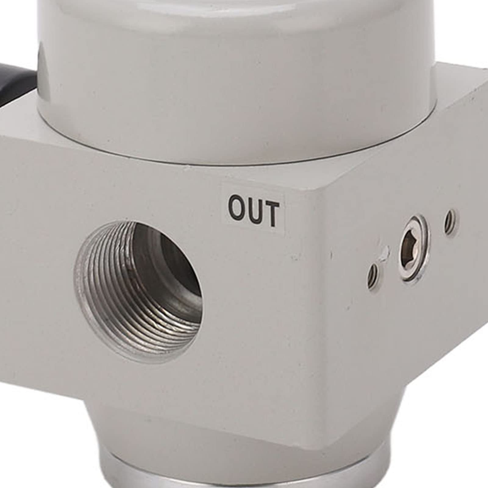 Regulador de presión de aire con manómetro, controlador automático de válvula de alivio, válvula de control de presión de aire de aleación de aluminio para sistemas neumáticos, (CANTIDAD-20)