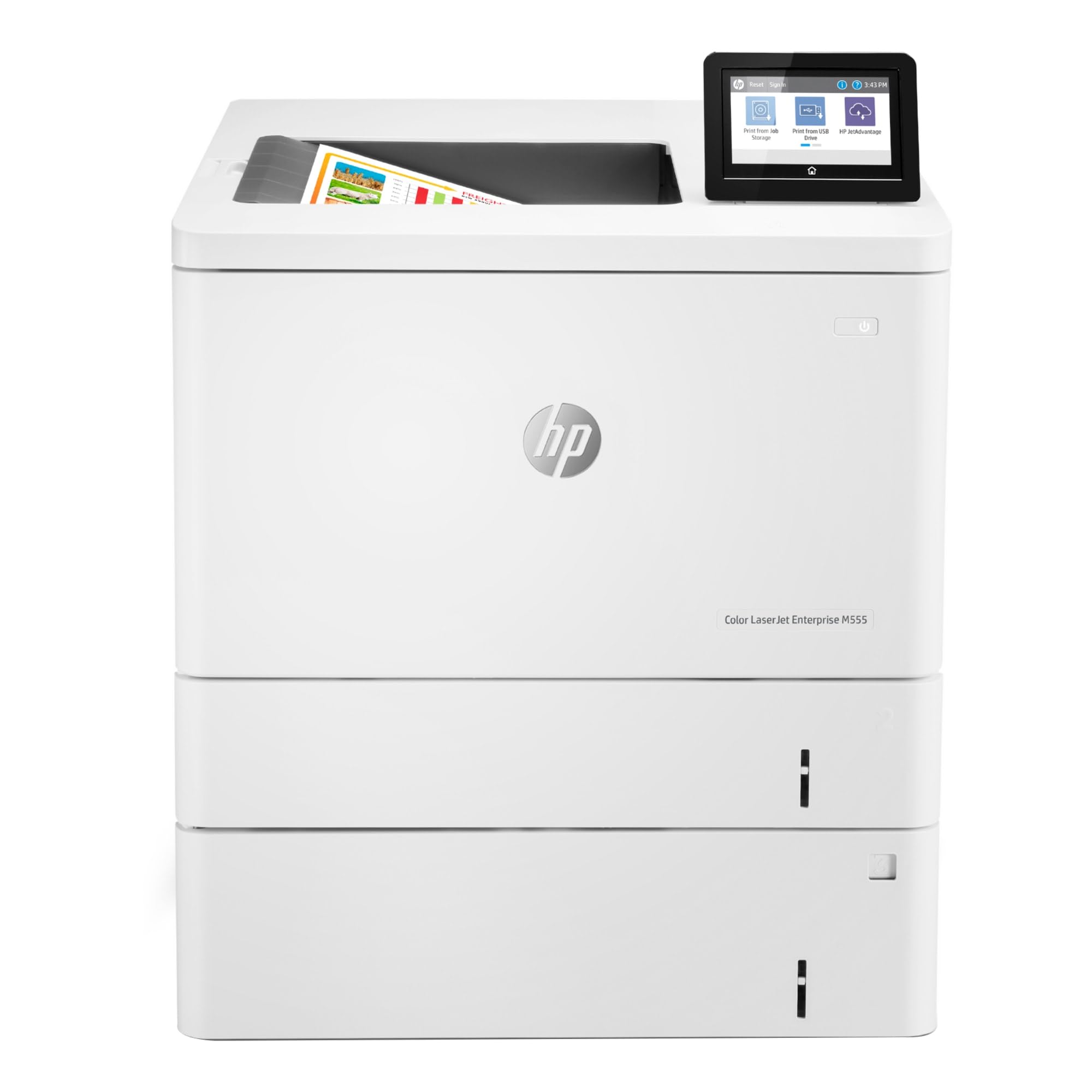HP Color LaserJet Enterprise M555x Duplex Printer with Extra Paper Tray (7ZU79A)