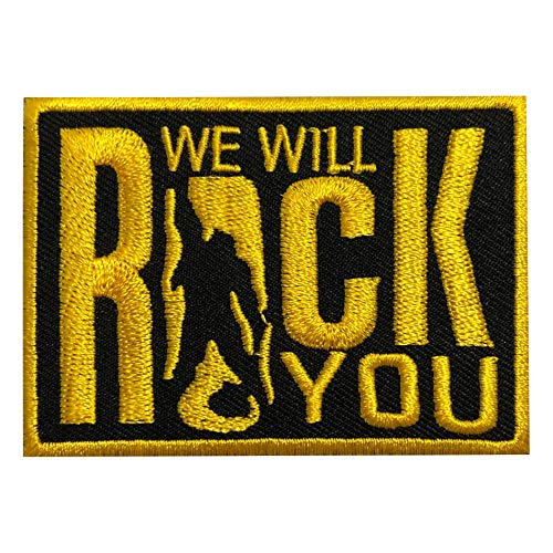We Will Rock You Patch - Rock Band Patches for Jackets - Music Patches - Rock and roll Patches for Clothes - Rock Patches for Jean Jackets - Easy Application - Vibrant Color - Patch is Very Detailed