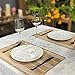 ANDSTAR Set of 8 Pcs Bamboo Placemats Natural Anti-Slip Bamboo Placemats Washable Heat-Resistant Table Mats for Dining Room and Kitchen（Brown+White）
