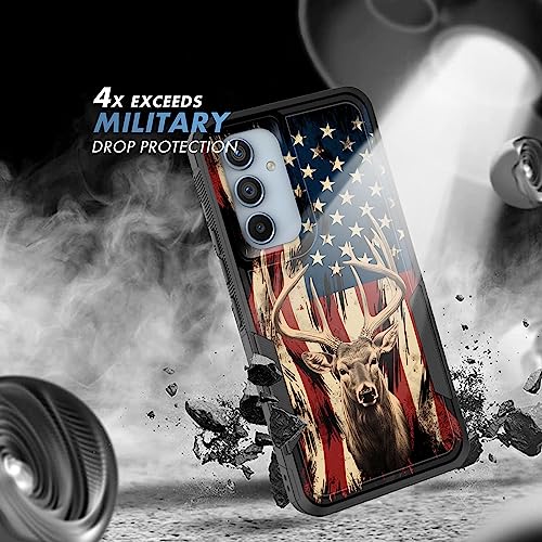 Coque robuste Galaxy A54 5G cerf protection antichoc double couche