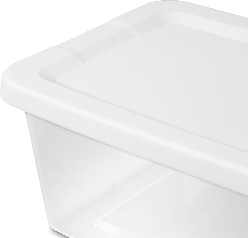 Miniatura 6 de Paquete de 2 (10) cajas de almacenamiento de 6 cuartos de galón, contenedores de almacenamiento de plástico transparente con broche, cajas de