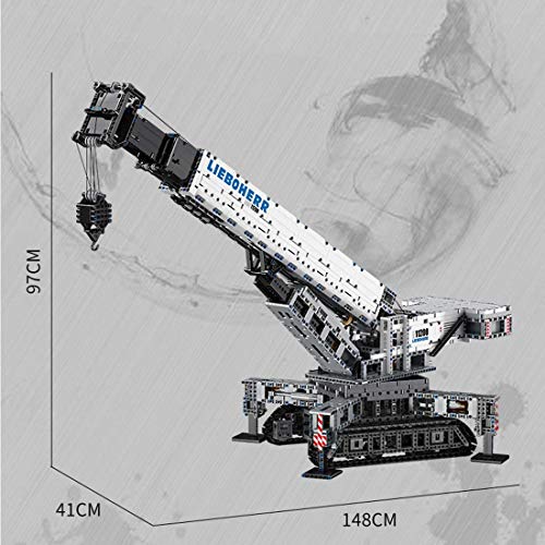 LAKIOMZ Technic Kran Bauset, 2.4Ghz/Bluetooth APP Fernbedienung Crawler Kran mit Motor, Liebherr 11200 Kran Modell… – Bild 8