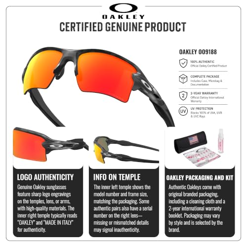 Image of Oakley FLAK 2.0 XL OO9188 Rectangle Shape Sunglasses With Official Eyewear Kit