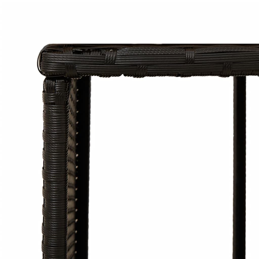 Ribete para bañera de hidromasaje de polirratán y madera maciza de acacia con espacio de almacenamiento, escaleras resistentes, 78/112 x 45 x 55 cm, resistente a los rayos UV, modular para
