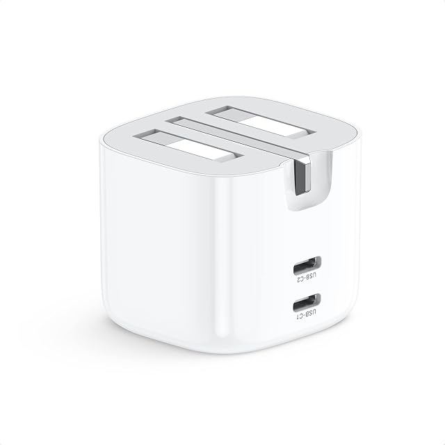 UGREEN USB C Charger Plug 40W Foldable Dual USB C Charger 20W PD Fast Type C Plug Compatible with iPhone 14/14 Pro/14 Pro Max/13/12/SE 3, iPad Mini 6, iPad Air 5, Galaxy S22/S21, Pixel 7/6, etc