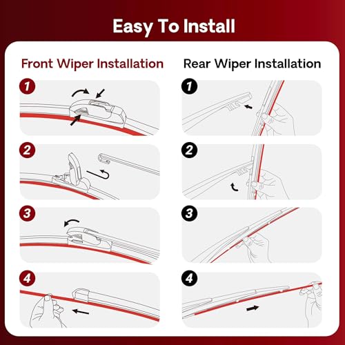 Image of BERG REGEN 26 inch+21 inch Windshield Wiper Blades Replacement for Acura MDX 2007-2013, Dodge Durango 2004-2009, Honda CR-Z 2011-2016, Honda Crosstour 2013-2014 -Genuine OEM Quality (Set of 2)