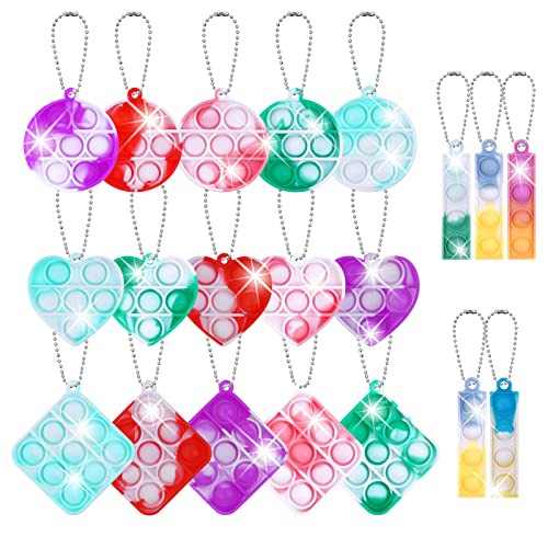 4er Set Pop It Spielzeug - Bär, Herz, Blume & Figur Anti-Stress Toys